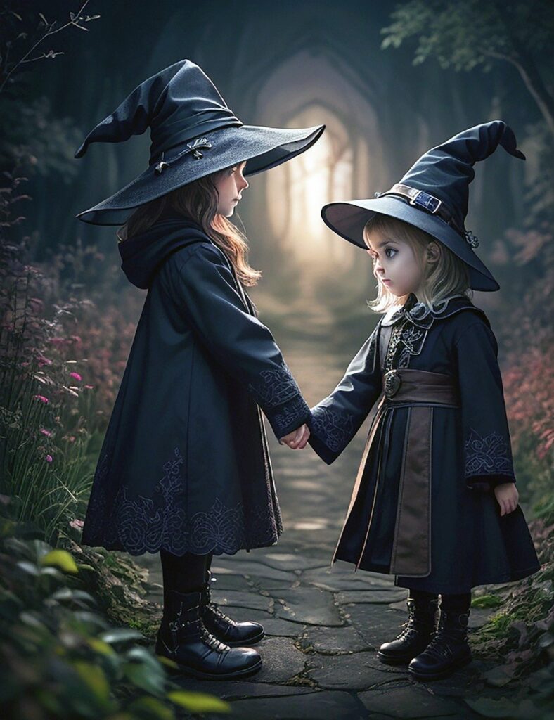 ai generated, girls, witches-8307826.jpg